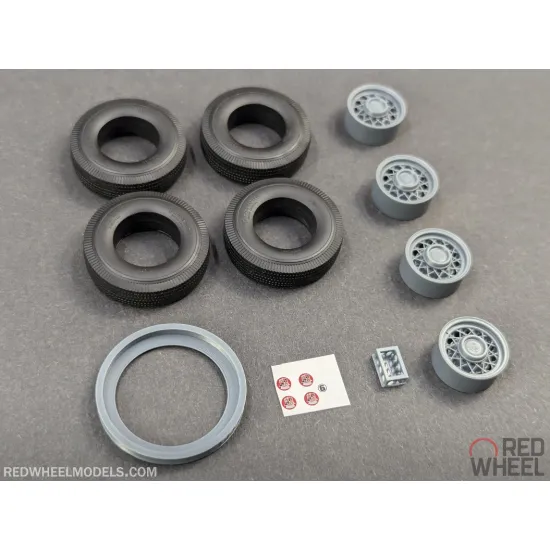 Red Wheel 25007 1/25 52-56 Cadillac Wire Wheels Set Resin Model