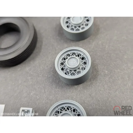Red Wheel 25007 1/25 52-56 Cadillac Wire Wheels Set Resin Model