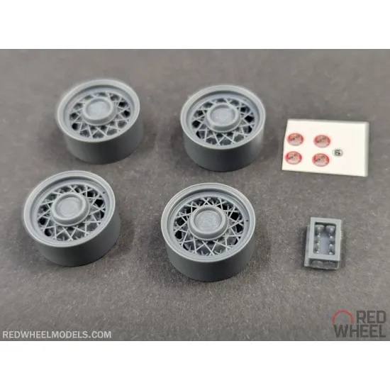 Red Wheel 25008 1/25 52-56 Cadillac Wire Wheels Resin Model