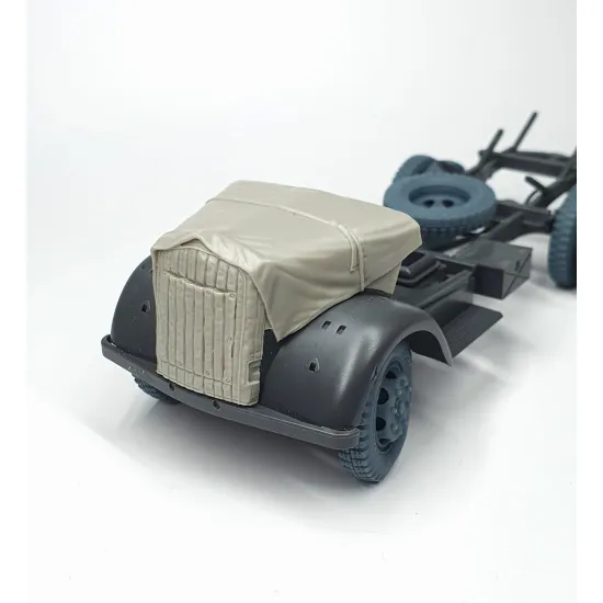 Pimp My Miniatures Afvs35-005 1/35 Opel Blitz Engine Deck With Winter Canvas Cover Tamiya Kit