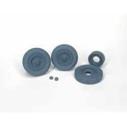 Pimp My Miniatures Afvs35-013 1/35 Sd.kfz 251 Front Wheels With Spare And Rim Weighted Type 3