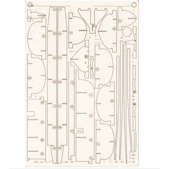 Orel393/2 1/200 Laser cutting for paper model USS Dісtator