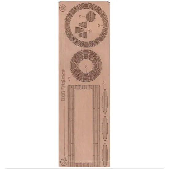 Orel393/3 1/200 Wooden Decks For Paper Model Uss Dictator