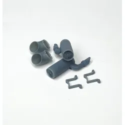 Pimp My Miniatures Afvs35-061 1/35 Flammvernichter Exhaust With Absatzkrummer Curved Hood