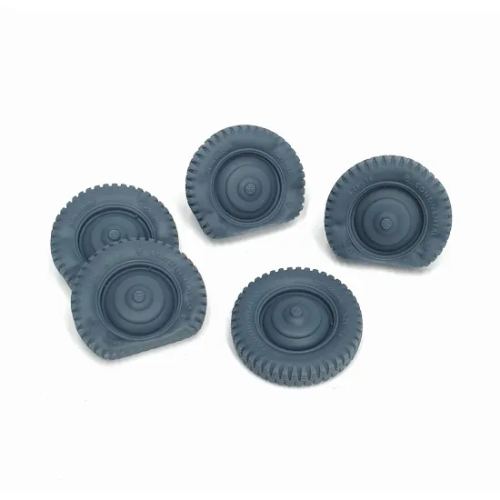 Pimp My Miniatures Afvs35-103 1/35 Vw Kubelwagen Road Wheels Flat Tires With Caps Typ 1