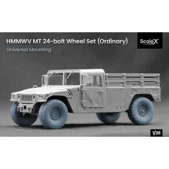 Scalex Wm-35003 1/35 Hmmwv Mt 24-bolt Ordinary Wheel Set For Icm Academy