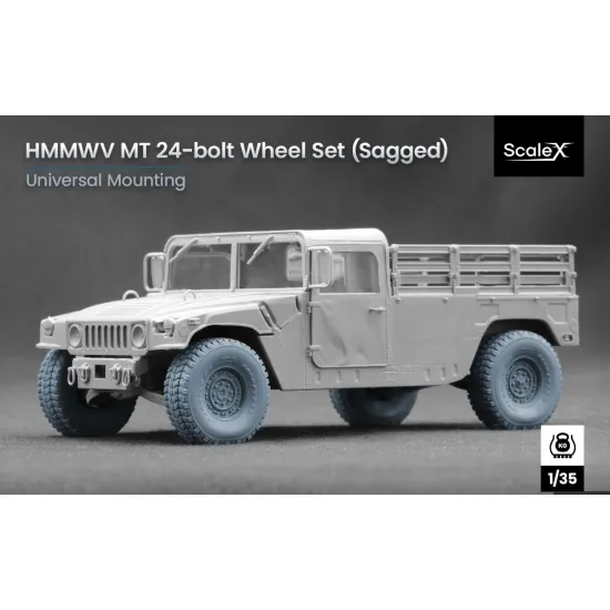 Scalex Wm-35003s 1/35 Hmmwv Mt 24-bolt Sagged Wheel Set For Icm Academy
