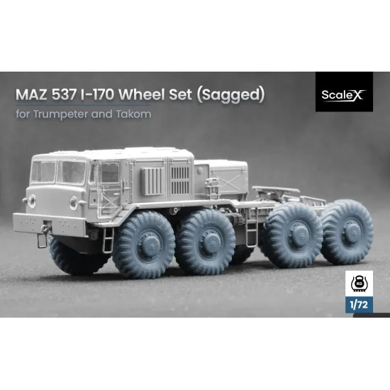 Scalex Wm-72005s 1/72 Maz 537 I-170 Sagged Wheel Set For Trumpeter Takom