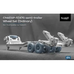Scalex Wm-72007 1/72 Chmzap-5247g Semi Trailer Ordinary Wheel Set For Trumpeter Takom
