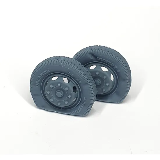 Pimp My Miniatures Afvs35-180 1/35 Opel Blitz Late Front Road Wheels Flat Tires Type 2