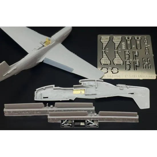 Brengun Brl144194 1/144 P-51d Mustang Platz-eduard-bego Pe/Resin Set