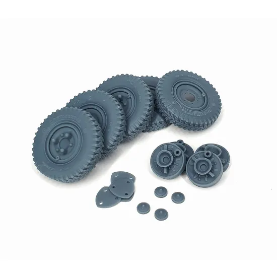 Pimp My Miniatures Afvs35-191 1/35 Sd.kfz 222 Early Road Wheels Set With Spare Weighted Type 3 For Tamiya