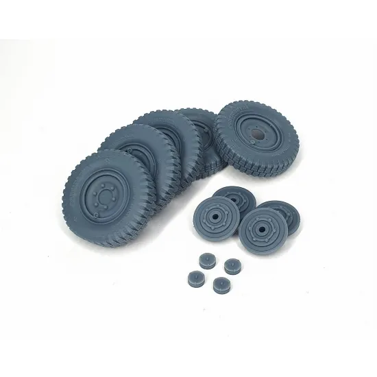 Pimp My Miniatures Afvs35-198 1/35 Sd.kfz 222 Late Road Wheels Set With Spare Weighted Type 1 For Hobby Boss