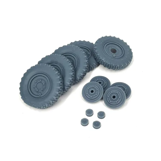 Pimp My Miniatures Afvs35-199 1/35 Sd.kfz 222 Late Road Wheels Set With Spare Weighted Type 2 For Hobby Boss