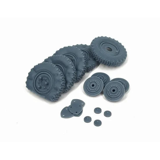 Pimp My Miniatures Afvs35-205 1/35 Sd.kfz 222 Early Road Wheels Flat Tires Type 2 4pcs And Spare For Hobby Boss