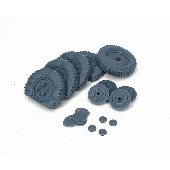 Pimp My Miniatures Afvs35-206 1/35 Sd.kfz 222 Early Road Wheels Flat Tires Type 3 4pcs And Spare For Hobby Boss