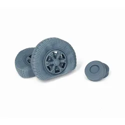 Pimp My Miniatures Afvs35-229 1/35 Lancia 3ro Front Road Wheels Flat Tires Type 1
