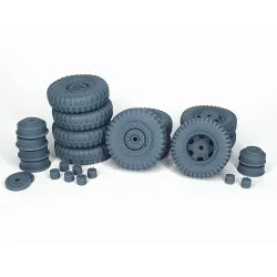 Pimp My Miniatures Afvs35-245 1/35 Dukw Road Wheels Set Weighted With Spare And Wtct-6 Trailer Road Wheels For I Love Kit