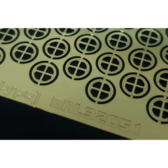 Brengun Brl32051 1/32 Tie Down Points Cross Type Pe Set Of Tie Down Points