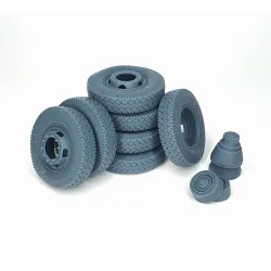 Pimp My Miniatures Afvs35-257 1/35 Mercedes L4500a Road Wheels Set With Spare Weighted Type 2 For Zvezda