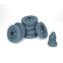 Pimp My Miniatures Afvs35-258 1/35 Mercedes L4500a Road Wheels Set With Spare Weighted Type 3 For Zvezda