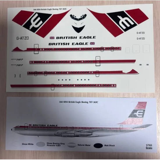 26decals 144-1054 1/144 British Eagle 707-320c Accessories For Aircraft
