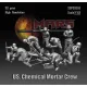 Mars Figures 3dp32052 1/32 Us Chemical Mortar Crew 8 Figures And Mortar 3d Printed Resin