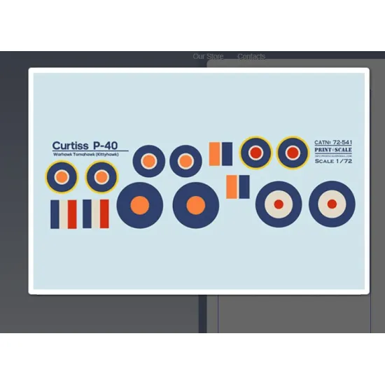 Print Scale 72-541 1/72 Curtis P-40 Warhawk Tomahawk Kittihawk