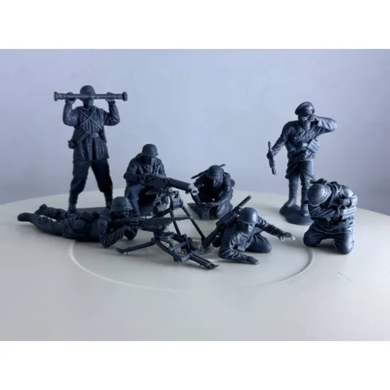 Mars Figures 3dp32053 1/32 German Mg Team Ww2 8 Figures And 2 Machine Guns 3d Printed Resin