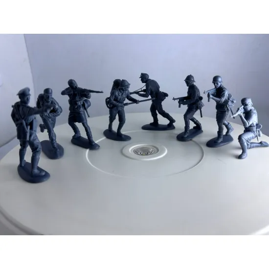 Mars Figures 3dp32056 1/32 German Africa Corp Ww2 8 Figures 3d Printed Resin