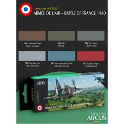 Arcus A7020 Acrylic Paints Set Armee De Lair Battle Of France 1940 6 Colors In Set 10ml