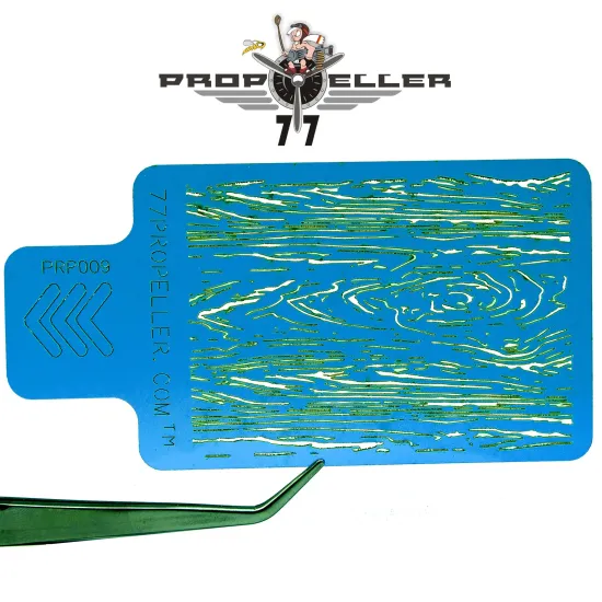 77propeller Prp009 Airbrush Stencils 90 Mm X 60 Mm Wood Texture For Spraying Fine Details Scale 1/32 1/35