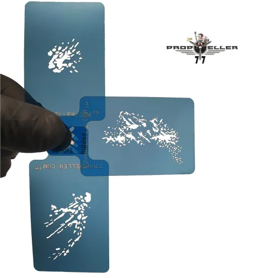 77propeller Prp022 3 Airbrush Template Airbrush Stencils For Spraying Fine Details Set 2