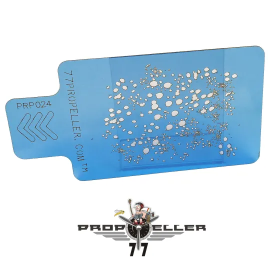 77propeller Prp027 3 Medium Airbrush Template Airbrush Stencils Spraying Fine Details 90mm X 60mm