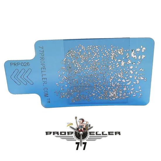 77propeller Prp027 3 Medium Airbrush Template Airbrush Stencils Spraying Fine Details 90mm X 60mm