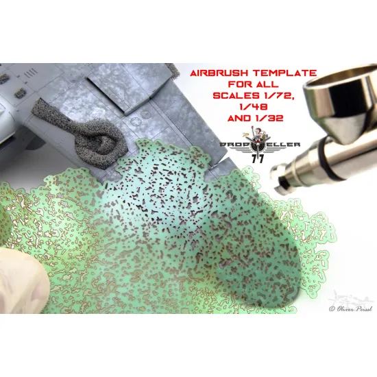 77propeller Prp031 Medium Airbrush Template Airbrush Stencils Spraying Fine Details 110mm X 70mm