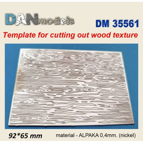 Dan Models 35561 1/35 Template For Cutting Out Wood Texture 92/65mm Material-alpaka 0/4mm Nickel