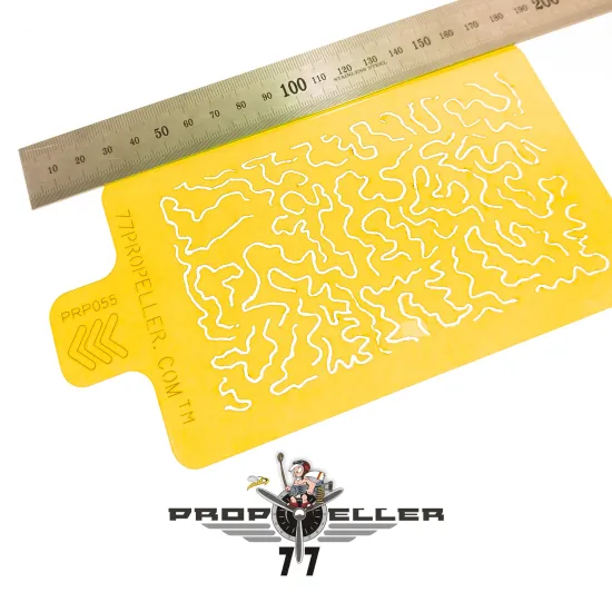 77propeller Prp062 Set F 3pcs Self-adhesive Stencils Airbrush