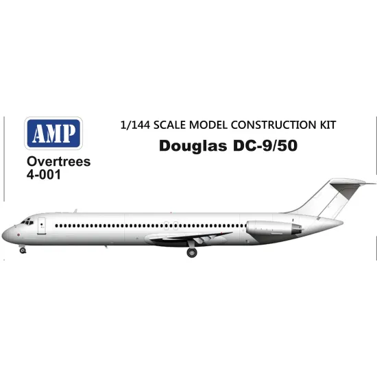 Amp Ovt-4-001 1/144 Douglas Dc-9 /50 Plastic Model Aircraft The Box Not Include