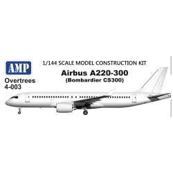 Amp Ovt-4-003 1/144 Airbus A220-300 Bombardier Cs300 Plastic Model Aircraft The Box Not Include