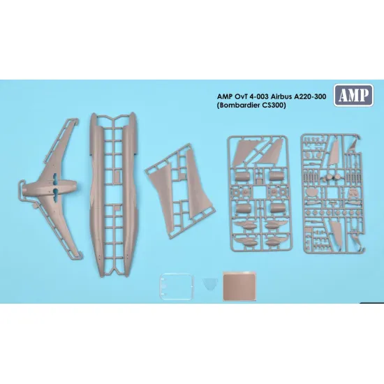 Amp Ovt-4-003 1/144 Airbus A220-300 Bombardier Cs300 Plastic Model Aircraft The Box Not Include