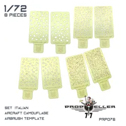 77propeller Prp076 1/72 Italian Aircraft Camouflage Airbrush Template 8 Pcs