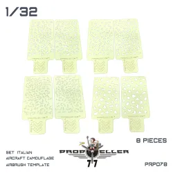77propeller Prp078 1/32 Italian Aircraft Camouflage Airbrush Template 8 Pcs