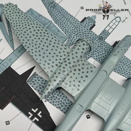 77propeller Prp079 1/72 Camouflage Painting Template Heinkel He- 219 A2 Wnr 290004 For Model Hobby 2000