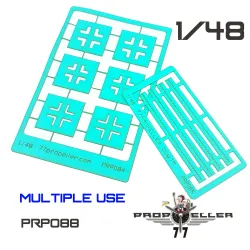 77propeller Prp088 1/48 Luftwaffe Balkenkreuze Late And Luftwaffe Wing Walkway Stencils