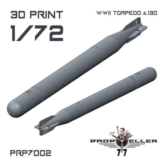 77propeller Prp7002 1/72 Italian Wwii Torpedo A.130 Variant 2