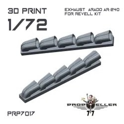 77propeller Prp7017 1/72 Exhaust Arado Ar-240 For Revell Kit Variant 1