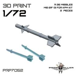 77propeller Prp7052 1/72 R-3s Missiles Mig-21f-13 For Kpm Kit 2 Pieces