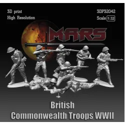Mars Figures 3dp32042 1/32 British Commonwealth Troops Ww2 Resin Kit