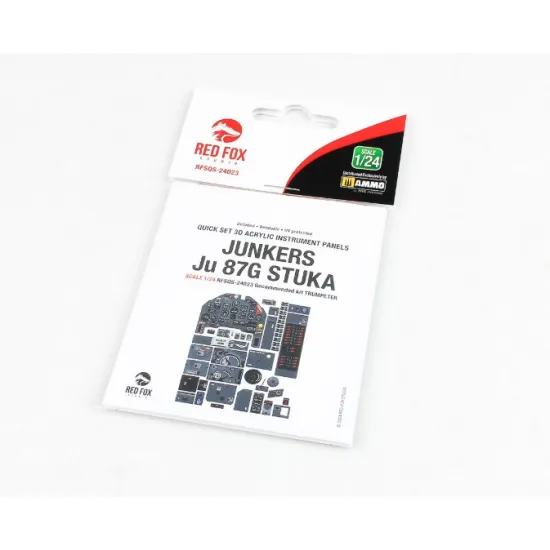 Red Fox Qs-24023 1/24 Junkers Ju 87g Stuka Kanonenvogel 3d Acrylic Instrument Panels